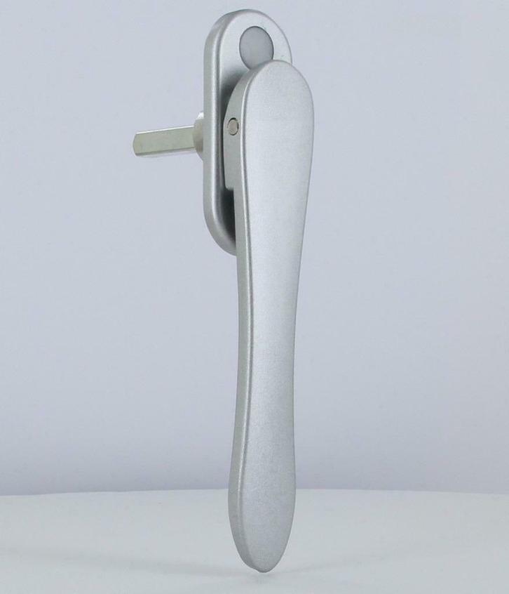 Platte raamkruk 15mm diep, Doe-het-zelf en Verbouw, Hang- en Sluitwerk, Nieuw, Klink of Kruk, Overige materialen, Verzenden