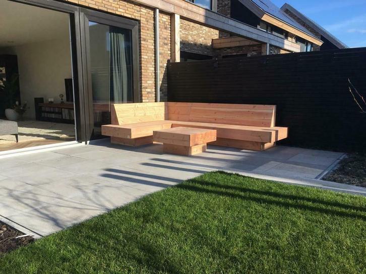 Loungebank douglas ''Ise'' / loungeset, Tuin en Terras, Tuinsets en Loungesets, Nieuw, Loungeset, Hout, Bank, Bijzettafel, Hocker