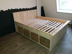 Nieuw steigerhout Bed met veiling kistjes, Nieuw, 180 cm, Ophalen, Steigerhout