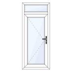 Pvc deur + bovenlicht:crème antrasiet kwarts. wit vanaf €328, Nieuw, 215 cm of meer, Glas, 100 tot 120 cm