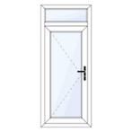 Pvc deur bovenlicht crème antrasiet kwarts; wit vanaf €364, Glas, 215 cm of meer, Nieuw, Buitendeur