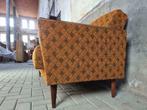 Jaren 60 Oranje Retro Bank | Vintage 3-Zits Slaap Sofa