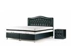 Diamond Swarovski Boxspring met opbergruimte compleet+matras, Nieuw, Ophalen of Verzenden, Wit