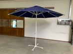 prachtige grote parasol aluminium 350 cm blauw + gratis voet, Tuin en Terras, Partytenten, Ophalen, Minder dan 4 meter, Nieuw