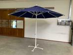 prachtige grote parasol aluminium 350 cm blauw + gratis voet, Nieuw, 2 meter of meer, Minder dan 5 meter, Ophalen