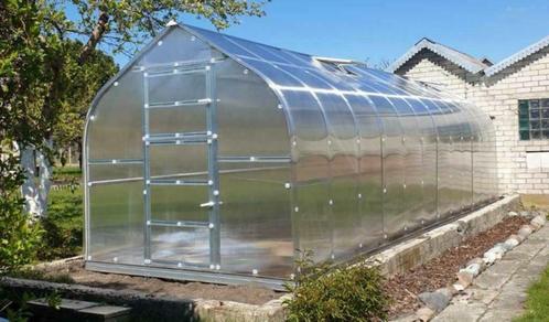 Tunnelkas Iris 2,5 x 8m (20m²) 4mm polycarbonaat, Tuin en Terras, Kassen, Nieuw, Kweekkas, Staal, Polycarbonaat, Verzenden