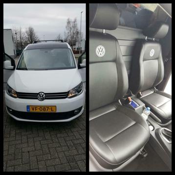 Volkswagen caddy stoelen logo zwart leder.  beschikbaar voor biedingen