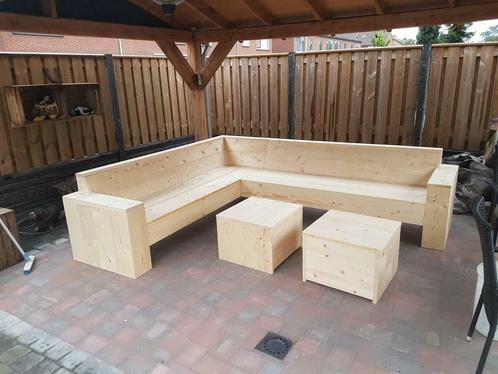 Lounge hoekbank steigerhout, Tuin en Terras, Tuinsets en Loungesets, Nieuw, Steigerhout, Ophalen of Verzenden