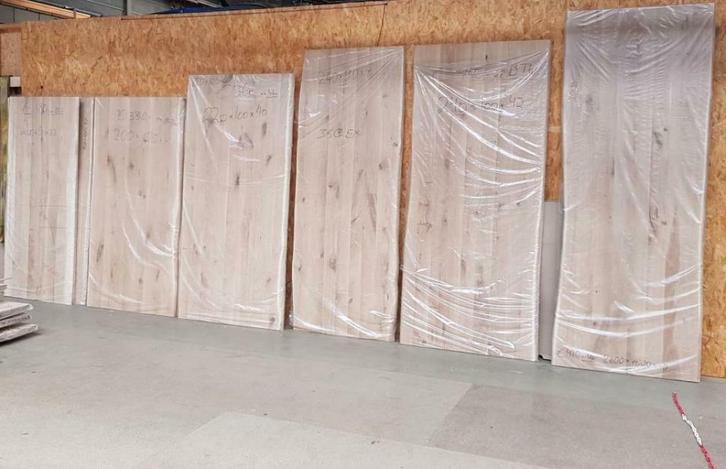 Diverse Massief Eiken boomstam bladen 22, 40 of 50 mm dikte, Doe-het-zelf en Verbouw, Platen en Panelen, Nieuw, Hout, 20 tot 50 mm