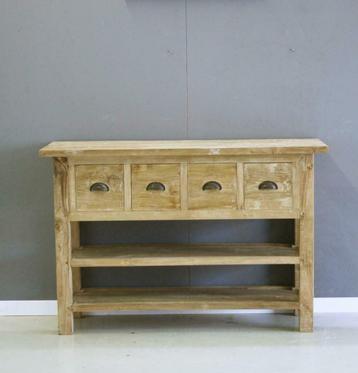 Teak sidetable met vier laden 120cm breed; Indoteak beschikbaar voor biedingen