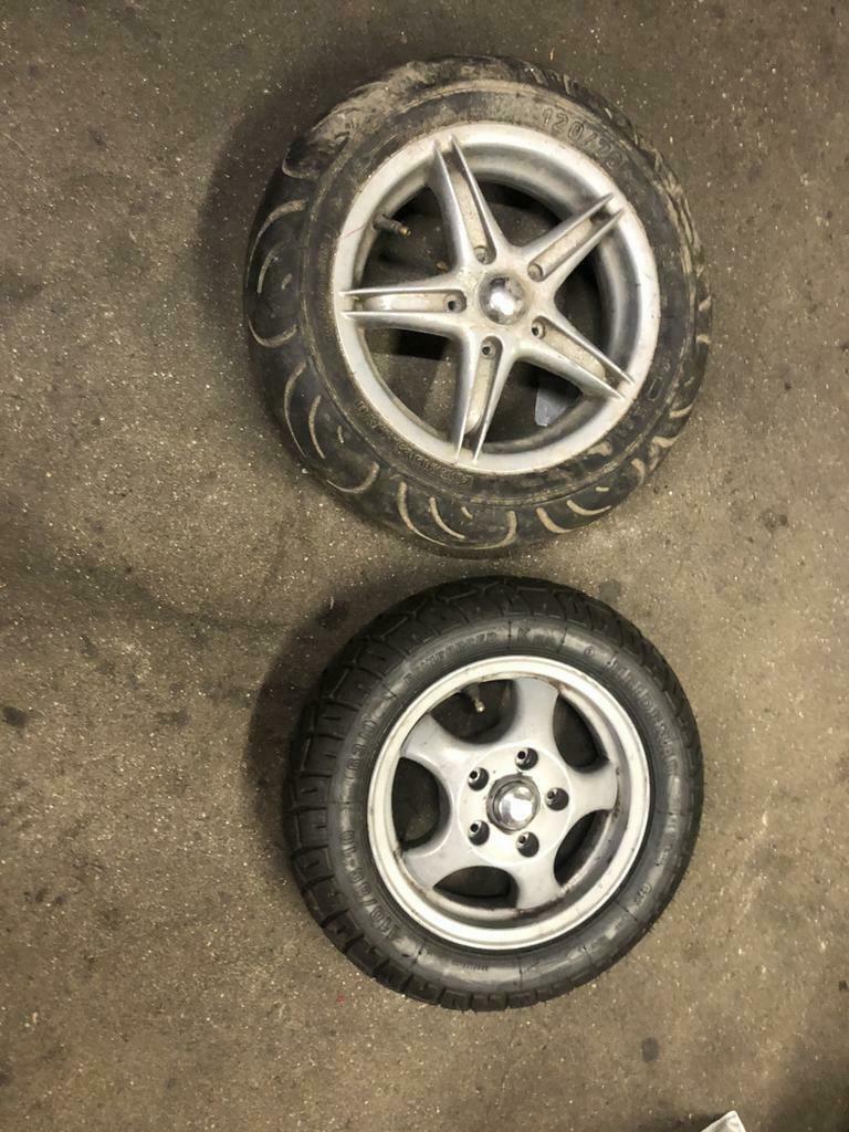 ≥ 2x hexagon voorvelg 10inch 11inch lx velg wiel zip sp vespa — Tuning en  Styling — Marktplaats