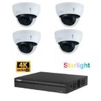 8MP Dahua IP POE Starlight camera set / 4CH NVR+4x cameras, Ophalen of Verzenden, Nieuw, Buitencamera