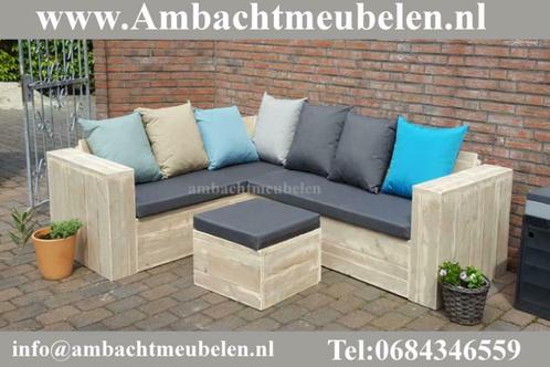 steigerhout Hoekbanken Tuinbanken Loungebank Bank LOUNGESET, Tuin en Terras, Tuinsets en Loungesets, Nieuw, Loungeset, Steigerhout