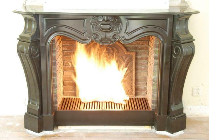 zwart marmeren antieke schouwen, Huis en Inrichting, Kachels, Gebruikt, Ophalen