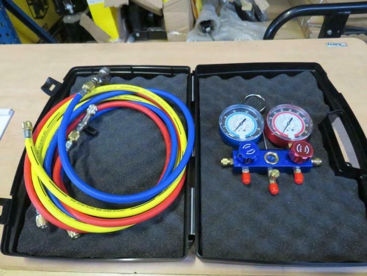 Manometerset / airco diagnose set / manifoldset / 2-weg, Auto diversen, Autogereedschap, Nieuw, Ophalen of Verzenden