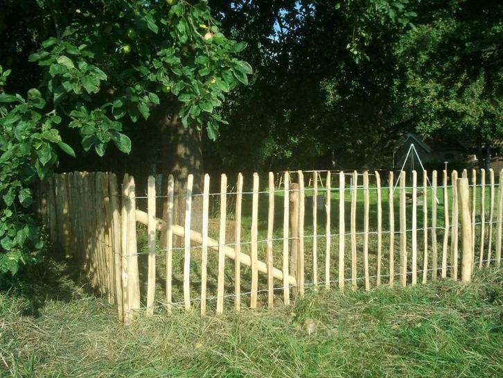 Staketenzaun, schapenhek, kastanien, holz tor, Tuin en Terras, Schuttingen, Nieuw, Hout, 1 tot 2 meter, Minder dan 3 meter, Ophalen of Verzenden