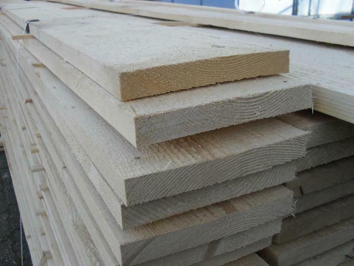 Gedroogde Steigerplanken in Vuren en Douglas, incl. BTW !!, Doe-het-zelf en Verbouw, Hout en Planken, Nieuw, Plank, Vuren, 300 cm of meer