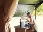 Glamping safaritent 6p camping Drenthe bij bos. KORTING 10%, Vakantie, Wasmachine, In bos, Landelijk