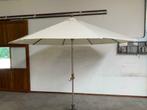 Kantelbare Horeca parasol 300 cm ecru-geel-groen luxe nieuw, Kantelbaar, Nieuw, Stokparasol, 2 tot 3 meter