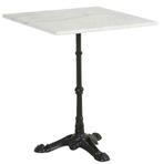 Vierkante marmer tafel met gietijzer onderstel tafels, Overige materialen, 50 tot 100 cm, Vierkant, Nieuw