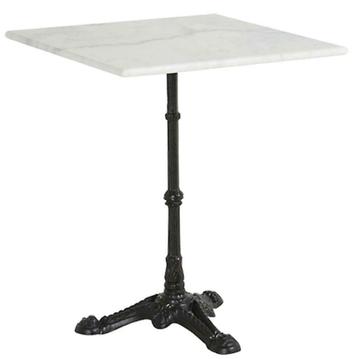 Vierkante marmer tafel met gietijzer onderstel tafels beschikbaar voor biedingen