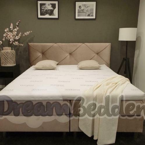 Prachtige Boxspring Velourse Granada Hoge Kwaliteit!, Huis en Inrichting, Slaapkamer | Boxsprings, Nieuw, Ophalen of Verzenden