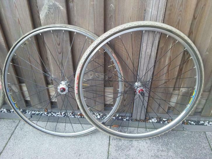 Wedstrijd wielsets 28”, tubles, met banden, Fietsen en Brommers, Fietsonderdelen, Gebruikt, Algemeen, Overige typen, Ophalen