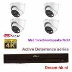 8MP Dahua Full-color Active Deterrence WizSense IP PoE set, Audio, Tv en Foto, Videobewaking, Nieuw, Buitencamera, Ophalen of Verzenden