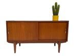 Vintage compact dressoir TV meubel lowboard jaren 60, Met plank(en), Teakhout, Gebruikt, Vintage