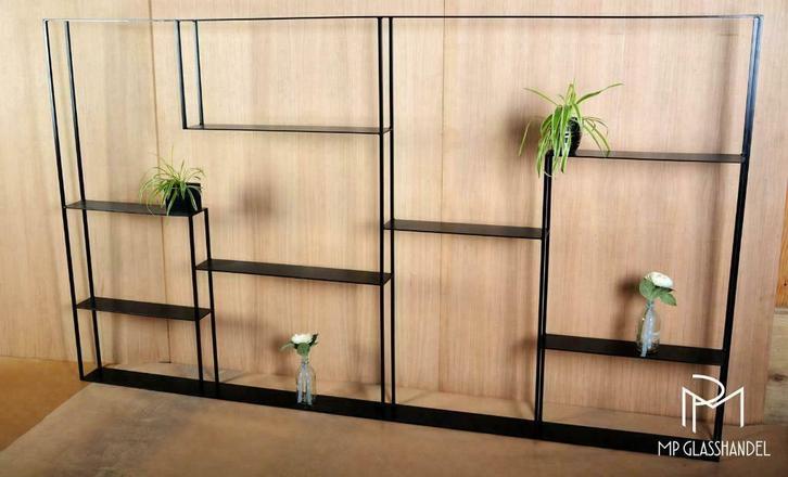 Stalen roomdivider, vakkenkast - GRATIS bezorging, Huis en Inrichting, Kasten | Wandmeubels, Nieuw, 150 tot 200 cm, 250 tot 300 cm