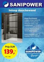 INLOOPDOUCHE  MET VEILIGHEIDSGLAS NANO SANIPOWER, Nieuw, Met douche, Ophalen