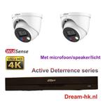 8MP Dahua Full-color Active Deterrence WizSense TioC 2 set, Audio, Tv en Foto, Videobewaking, Nieuw, Ophalen of Verzenden