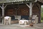 Hoekbank 250x300 cm met Sunbrella kussens, 5 zitplaatsen, Verzenden, Steigerhout, Nieuw