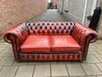 Chesterfield bank roodbruin  GRATIS BEZORGD!!, Gebruikt, 150 tot 200 cm, Tweepersoons, Ophalen of Verzenden