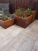 bloembak van Cortenstaal, RVS of in kleur Ook met logo, Tuin en Terras, Bloembakken en Plantenbakken, Ophalen, Vierkant, Nieuw