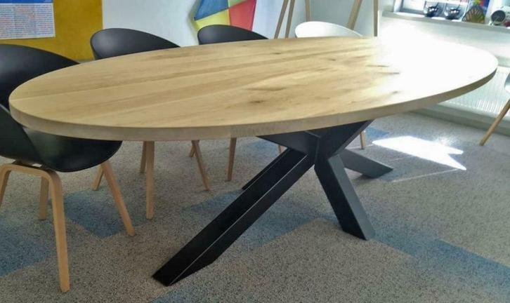 Ovale Eikenhouten Tafels Eettafels Ovaal eiken DE GOEDKOOPST, Huis en Inrichting, Tafels | Eettafels, Nieuw, 100 tot 150 cm, 200 cm of meer