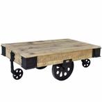 Salontafel cart mango hout, 150 tot 200 cm, Vierkant, Nieuw, Minder dan 50 cm