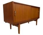 Vintage compact dressoir TV meubel lowboard jaren 60, Met deur(en), Teakhout, Vintage, Ophalen of Verzenden