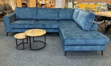 AKTIE: Velvet hoekbank Mirthe nu voor € 1299,- (OP VOORRAAD) beschikbaar voor biedingen