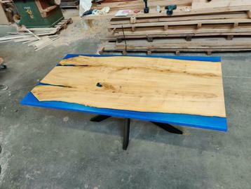 Epoxy rivier tafel , blauw acacia 180 x 90 beschikbaar voor biedingen