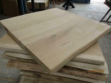 bistro tafel massief Eiken, horeca tafel 60x60cm x 3 cm  dik beschikbaar voor biedingen