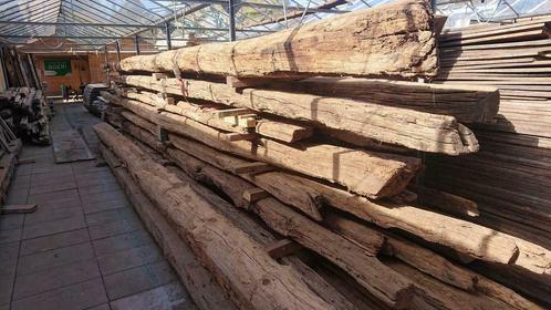 Historisch oud eiken gebinten!, Doe-het-zelf en Verbouw, Hout en Planken, Balk, Eiken, 300 cm of meer, 50 mm of meer, Ophalen