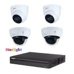 4MP Dahua WizSense Starlight IP POE  set /4CH NVR+4x cameras, Ophalen of Verzenden, Nieuw, Buitencamera