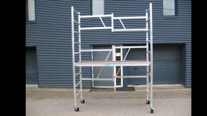 Kamersteiger met opzetstuk werkhoogte max 4 meter, Doe-het-zelf en Verbouw, Steigers, Nieuw, Rolsteiger of Kamersteiger, 2 tot 5 meter
