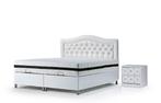 Diamond Swarovski Boxspring met opbergruimte compleet+matras, Nieuw, Ophalen of Verzenden, Wit