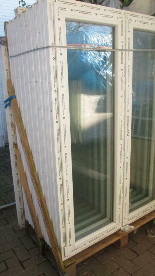 terrasramen double raam double kozijn Wit Ant Zwrt, Doe-het-zelf en Verbouw, Glas en Ramen, Nieuw, Gevelraam of Ruit, 160 cm of meer