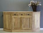 Teak dressoir met ronde hoeken; Indoteak, Nieuw, 150 tot 200 cm, Dressoir, 25 tot 50 cm