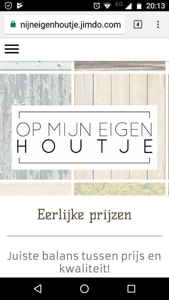 op mijn eigen houtje