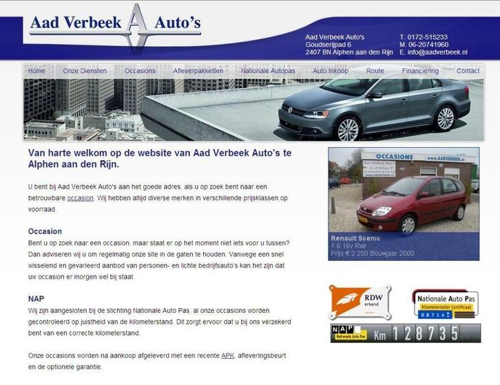 Aad Verbeek Auto's