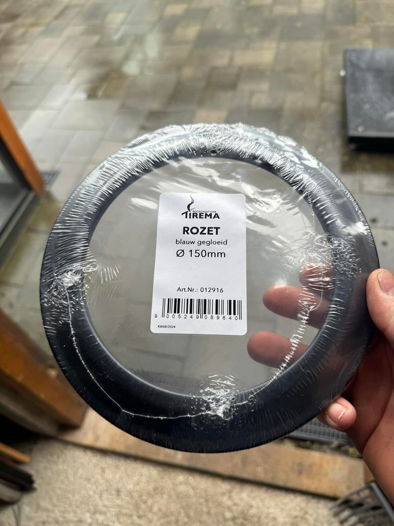 TIREMA Rozet Blauw Gegloeid Ø150mm Nieuw voor kachel, Nieuw, Ophalen of Verzenden, Minder dan 2 meter, 80 mm of meer